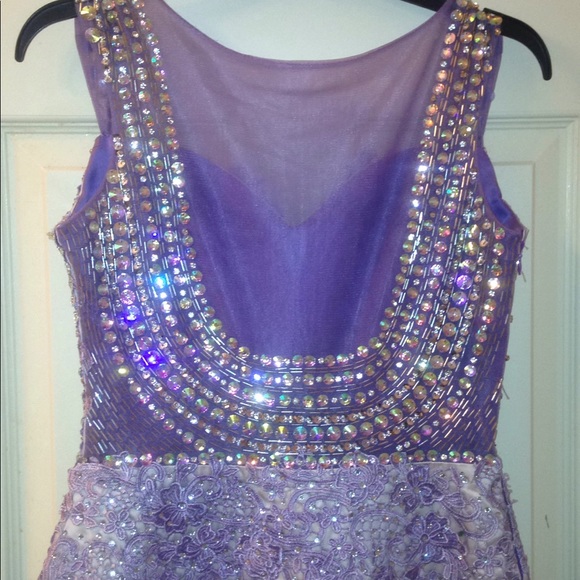 Long purple mermaid dress - Picture 2 of 4
